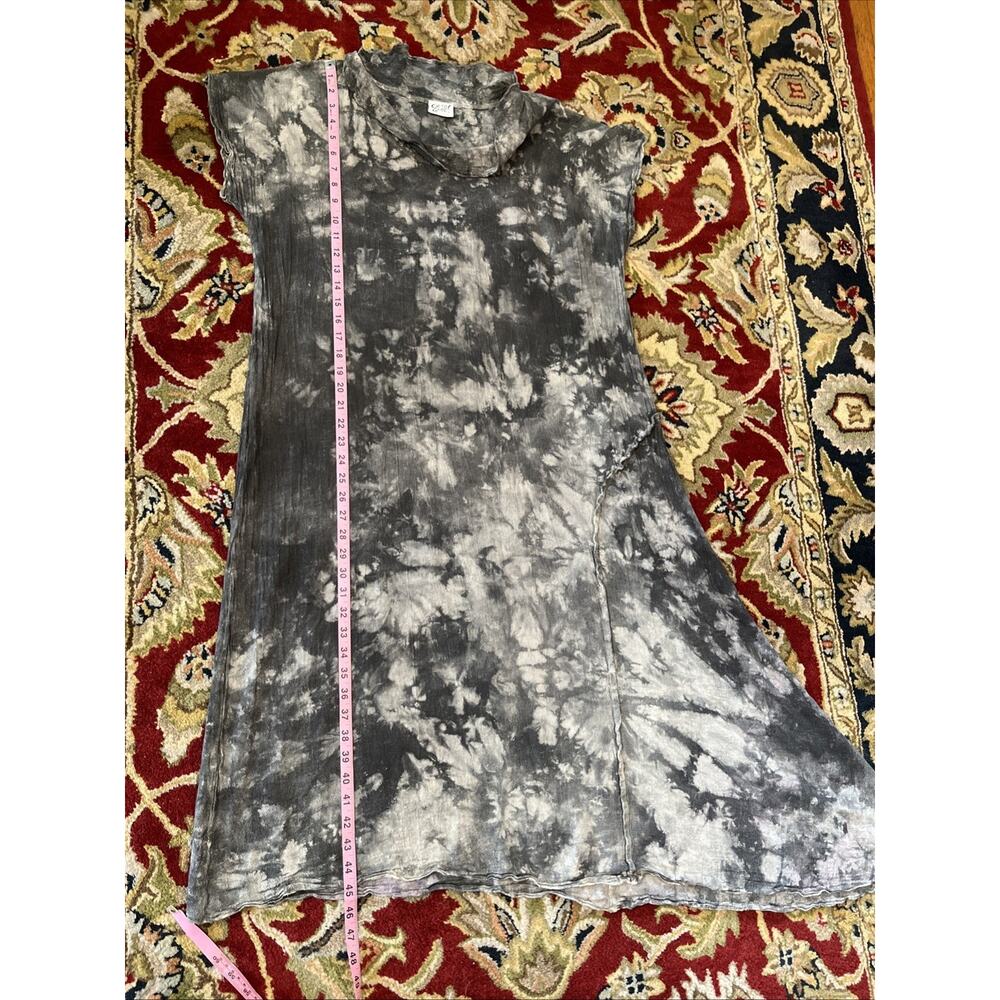 Oh My Gauze Dress 2 L/XL Black Blue Gray Tie Dye Boho Hippie Lagenlook Maxi - Picture 11 of 13